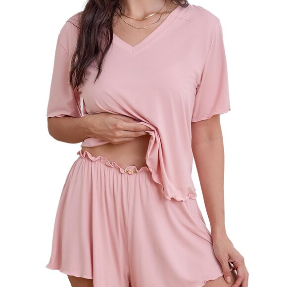 Bamboo Viscose Pajama Set Ultra Soft Lounge Sleepwear Chic Comfort